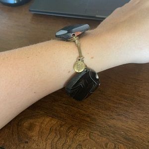 NWOT bourbon and bow ties black rock bangle